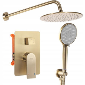 Zestaw Natryskowy Verso Podtynkowy Brush Gold Rea