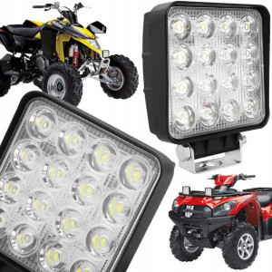 2x Lampa Halogen 16 Led Offroad Quad 48w 12-90v