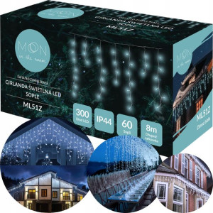 Sople Flash Led Lampki Zewnętrzne 8 Metrów 300led