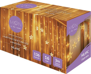 Girlanda Kurtyna Gwiazdki Led Lampki Choinkowe 3m