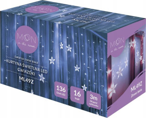 Girlanda Kurtyna Gwiazdki Led Lampki Choinkowe 3m