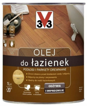 V33 Olej Do Łazienek Podłogi Parkiety Drewniane 1l