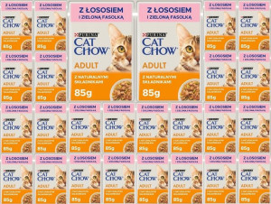 Purina Cat Chow Adult Łosoś Z Ziel. Fasolką 26x85g