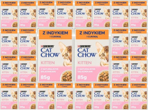 Purina Cat Chow Kitten Indyk Z Cukinią 26x85g
