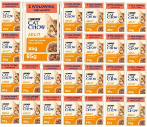 Purina Cat Chow Adult Wołowina W Galarecie 26x85g