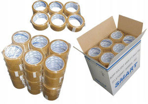 Taśma Pakowa Smart Bezbarwna Solvent Kauczuk 36szt