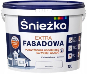 Śnieżka Extra Fasadowa Farba Elewacyjna Biała 10l