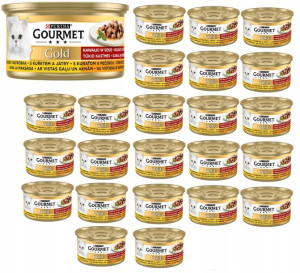 Purina Gourmet Gold Kurczak Wątróbka Sosie 24x85gr