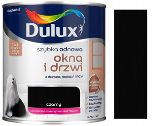 Dulux Szybka Odnowa Okna Drzwi Czarny 0.75l