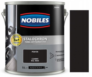 Nobiles Stalochron Czarny Połysk 9005 5l