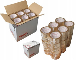 Taśma Pakowa Vibac Bezbarwna Solvent Kauczuk 36szt