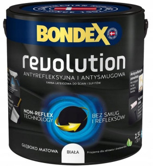 Bondex Revolution Farba Biała Antyrefleksyjna 2.5l