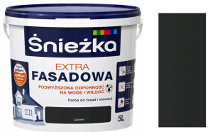 Śnieżka Extra Fasadowa Farba Elewacyjna Czarny 5l