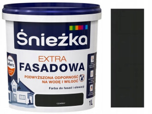 Śnieżka Extra Fasadowa Farba Elewacyjna Czarny 1l