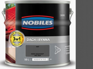 Nobiles Farba Dach I Rynna Szary Grafitowy 10l