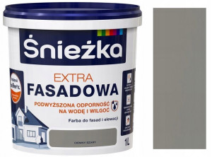 Śnieżka Extra Fasadowa Farba Ciemny Szary 1l