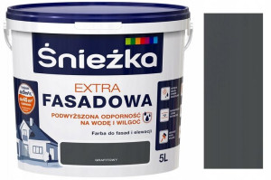 Śnieżka Extra Fasadowa Farba Elewacja Grafitowa 5l