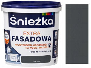 Śnieżka Extra Fasadowa Farba Elewacja Grafitowa 1l