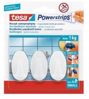 Tesa Haczyk Owalny Biały 3szt 1 Kg