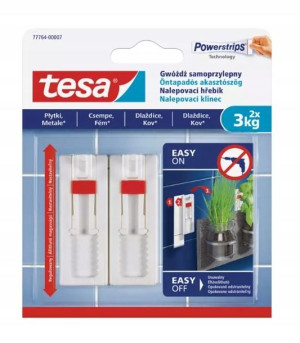 Tesa Gwóźdź Samoprzylepny Płytki,metal 2 Szt 3 Kg