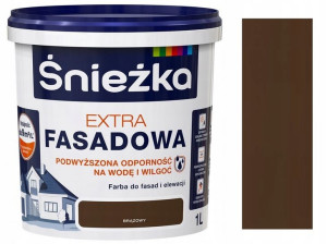 Śnieżka Extra Fasadowa Farba Elewacyjna Brąz 1l
