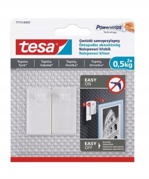 Tesa Gwóźdź Samoprzylepny Tynk,tapeta 2 Szt 0.5 Kg