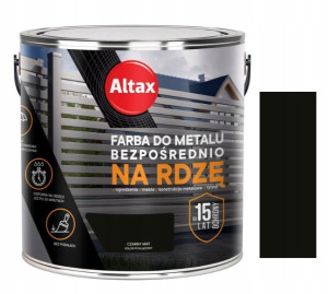 Altax Farba Do Metalu Na Rdzę Czarny Mat 2.5l