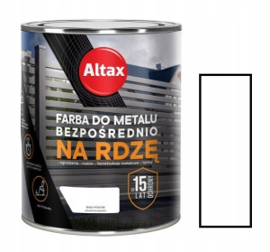 Altax Farba Do Metalu Na Rdzę Biały Połysk 0.75l