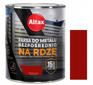 Altax Farba Do Metalu Na Rdzę Czerwony Połysk 0.75