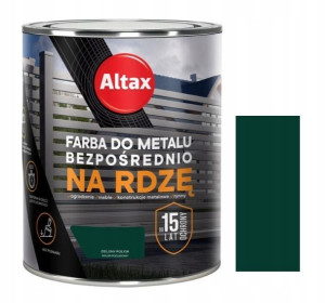 Altax Farba Do Metalu Na Rdzę Zielony Połysk 0.75l