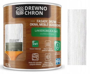 Drewnochron Lakierobejca 2w1 Biała 0.20l