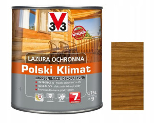 Lazura V33 Polski Klimat 7lat Dąb Naturalny 0.75l