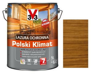 Lazura V33 Polski Klimat 7lat Dąb Naturalny 5l