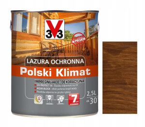 Lazura V33 Polski Klimat 7lat Dąb Ciemny 2.5l