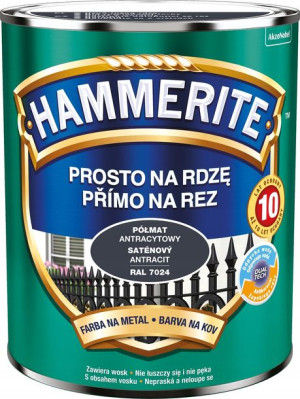 Hammerite Farba Na Rdzę Antracytowy Półmat 0.7l