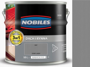 Nobiles Farba Dach I Rynna Szary Jasny 10l
