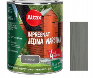 Altax Impregnat Drewna Ogrodowego Antracyt 0.75l