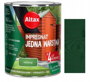 Altax Impregnat Drewna Ogrodowego Zielony 0.75l