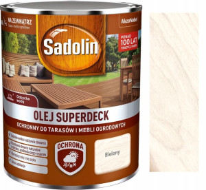 Sadolin Olej Superdeck Do Tarasów Bielony 0.75l