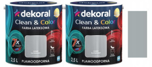 Dekoral Clean&color Zestaw Szary Ołówkowy 5l