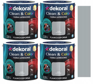 Dekoral Clean&color Zestaw Szary Ołówkowy 10l