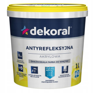 Farba Dekoral Antyrefleksyjna Polinak Plus Biel 1l