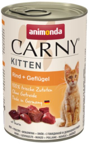 MOKRA KARMA DLA KOTA puszka z wołowiną i drobiem ANIMONDA 400g