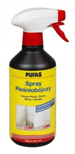 Pufas Spray Pleśniobójczy Grzyby Glony Pleśń 500ml
