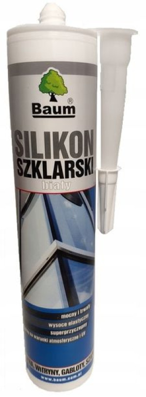 Baum Silikon Szklarski Biały 280ml