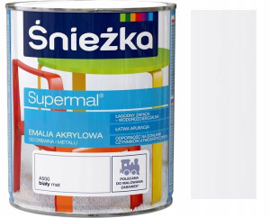 Śnieżka Emalia Akrylowa Biała Mat A500 0.8l