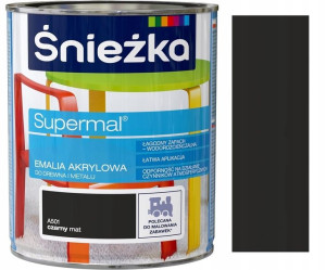 Śnieżka Emalia Akrylowa Czarna Mat A501 0.8l