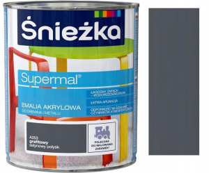 Śnieżka Emalia Akrylowa Grafit A353 0.8l