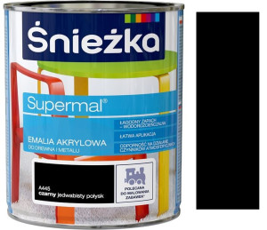 Śnieżka Emalia Akrylowa Czarna A445 0.8l