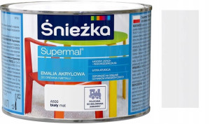 Śnieżka Emalia Akrylowa Biała Mat A500 0.4l